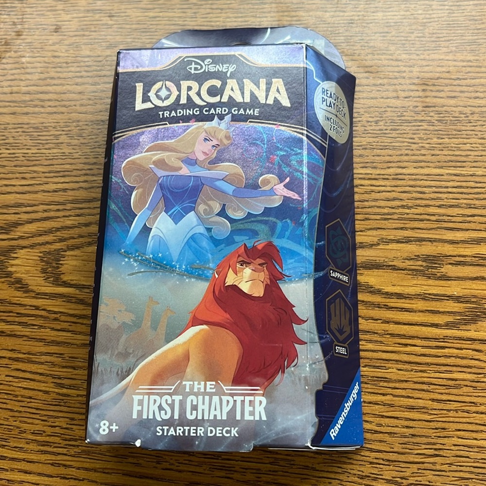 Disney Lorcana Sapphire/Steel First Chapter Starter Deck Aurora Simba